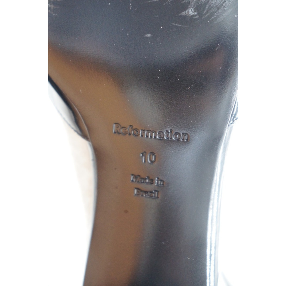 Reformation Mallori Closed Toe Patent Leather Heel Size 10 - Picture 12 of 13